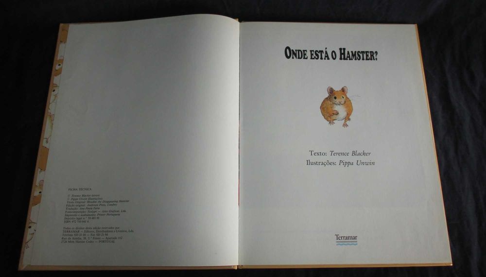 Livro Onde Está o Hamster? Terence Blacker Terramar