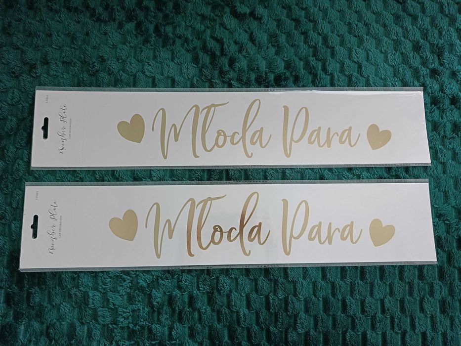 Tablice rejestracyjne ślub wesele napis "Młoda para"