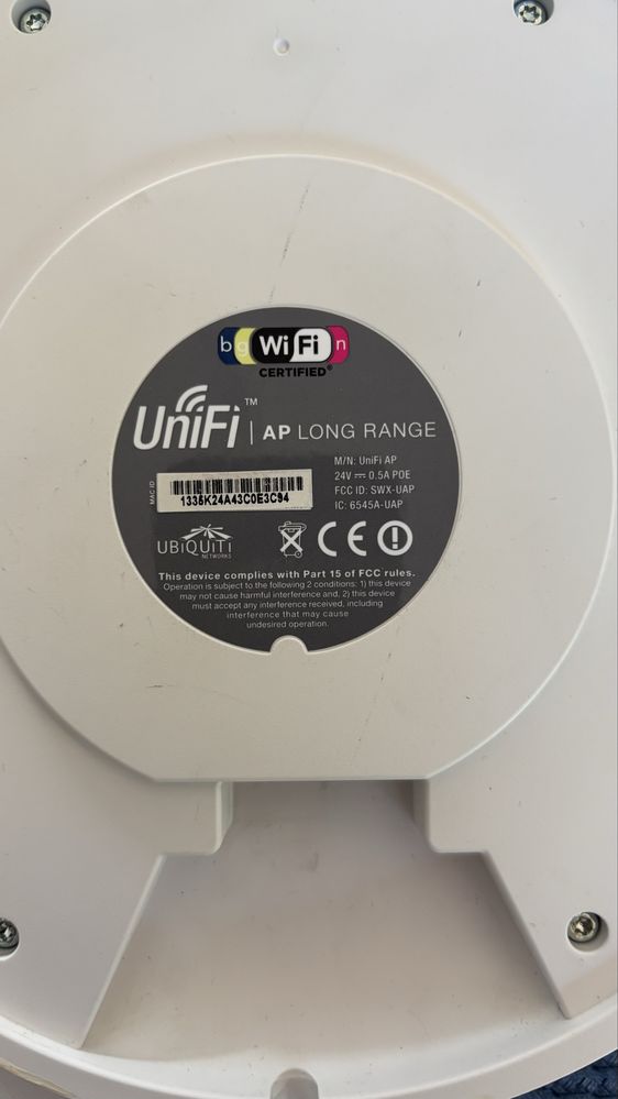 UNIFI AP LONG RANGE LR POE 802.11n, 802.11b, 802.11g