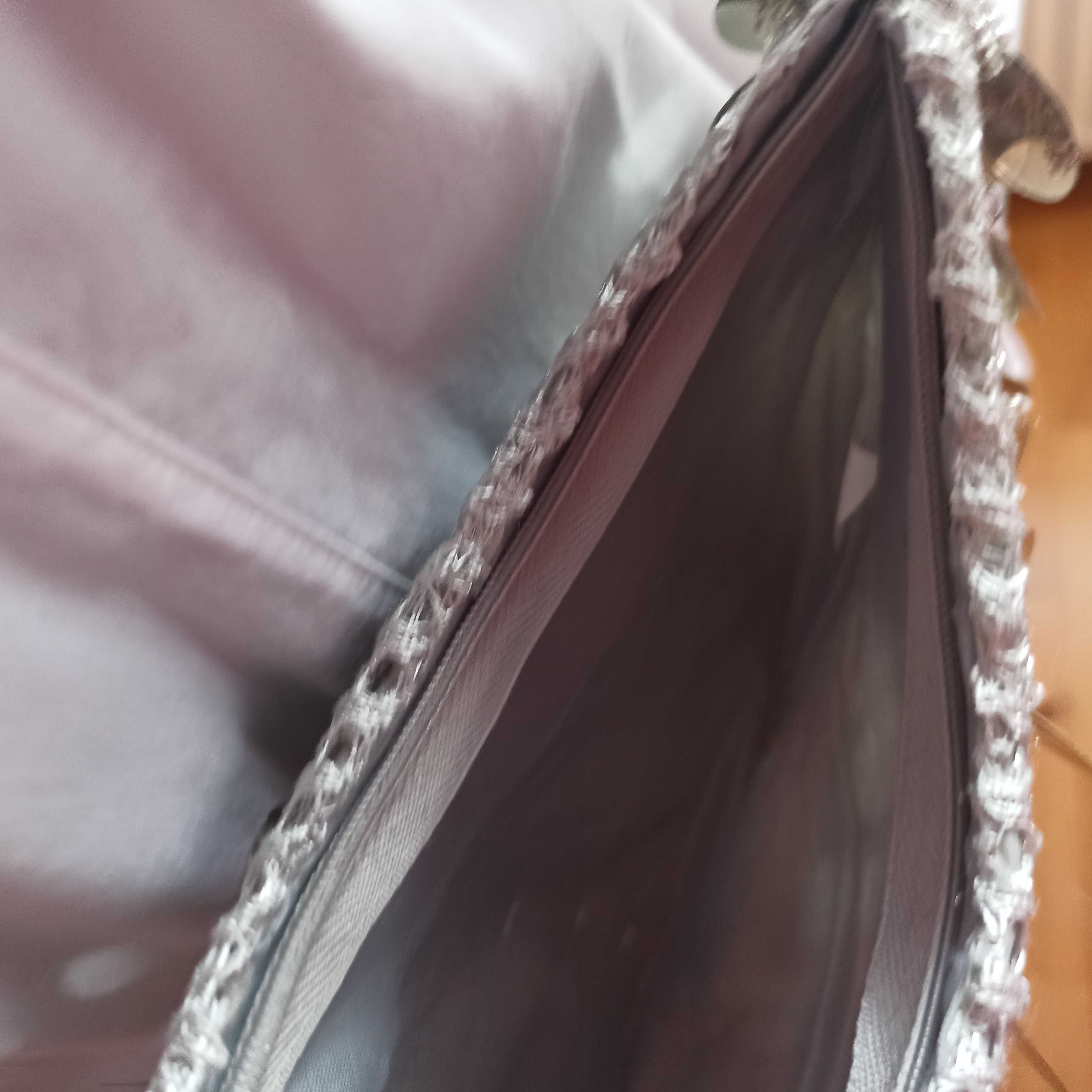 Cekiny srebrne torebka i spódnica lub bluzka topik