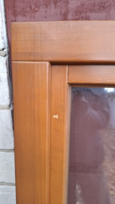 OKNO DREWNIANE  uchylno - rozwierne sosna kolor calvados/ afromozja