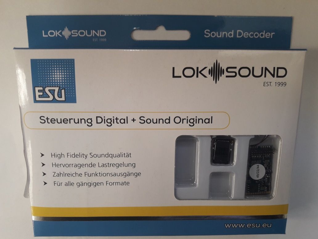 Локомотивные декодеры Esu Loksound 5 plux22,8pin piko,roco H0(1:87)