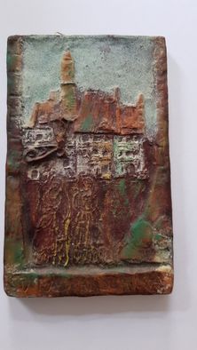 Plakietka figurka ceramika Warszawa Wanda Rudzińska-Wypych unikat