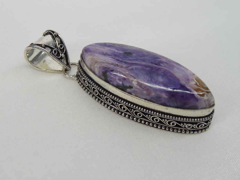 Zawieszka czaroit srebro 925