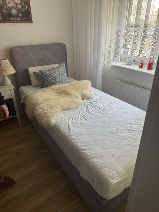 Łóżko tapicerowane 90 200 agata meble skrzynia materac pojedyncze