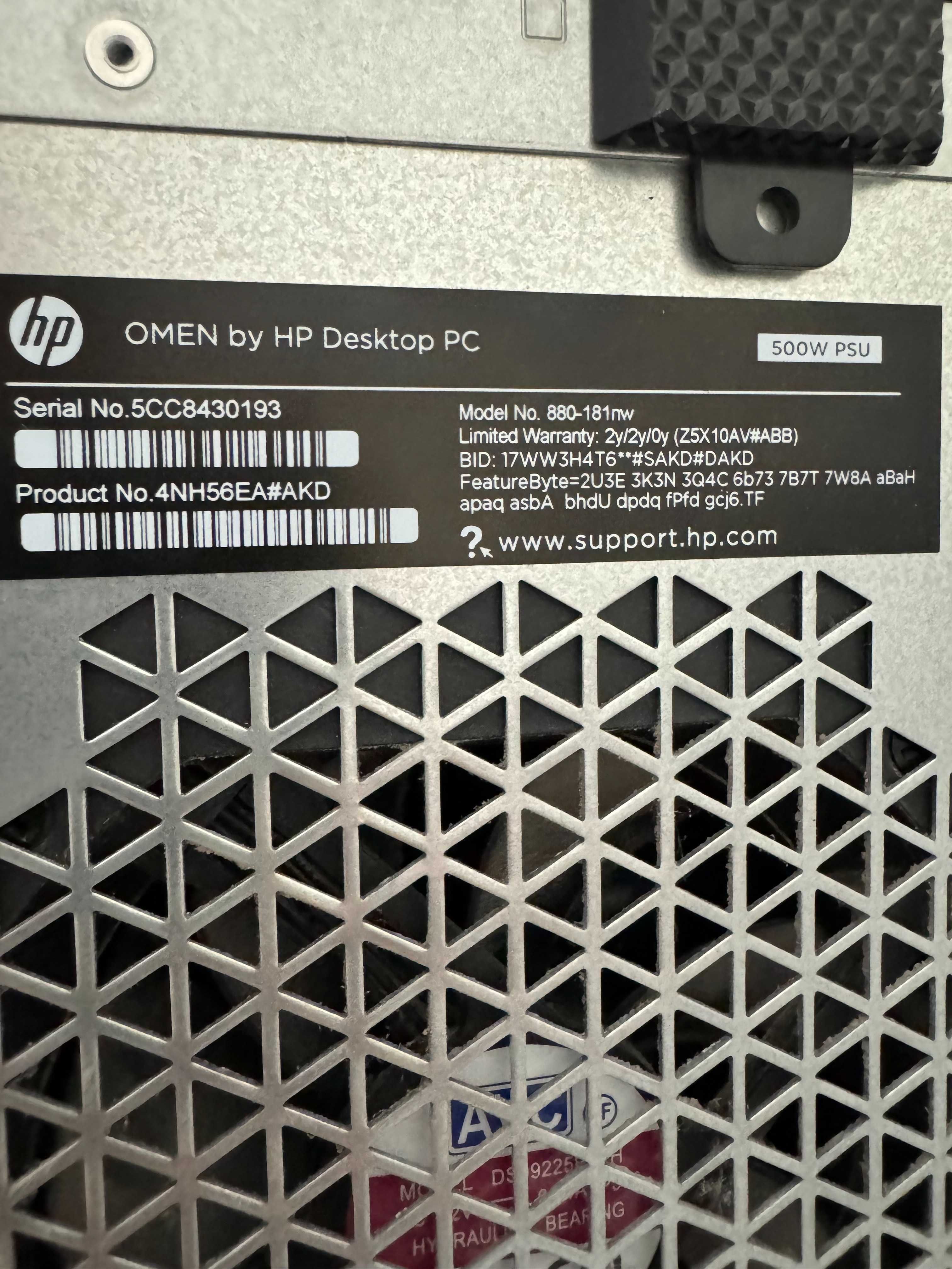 Komputer HP Omen i7/ gtx 1050ti / 1tb + 128gb ssd + zestaw