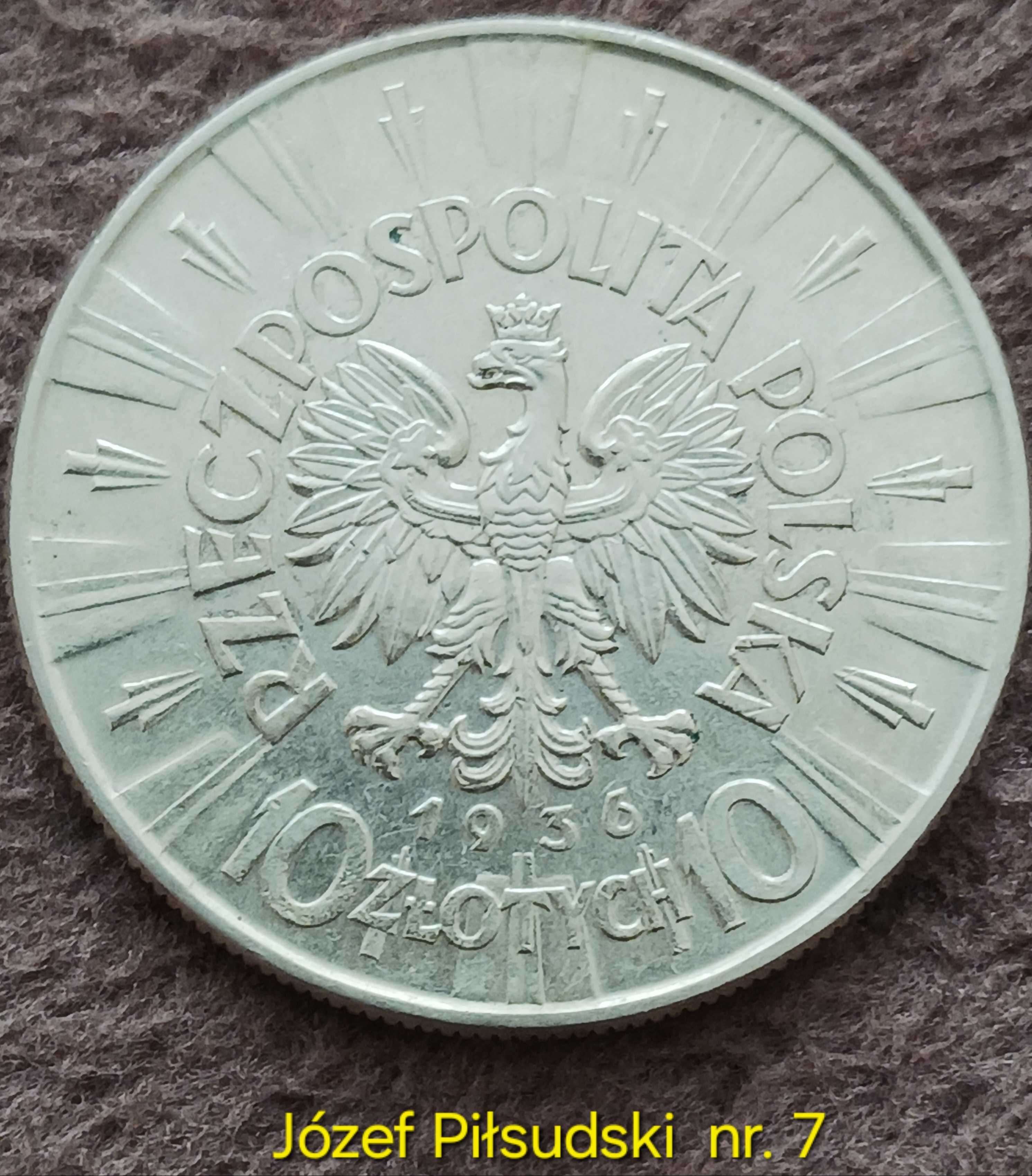 10 zł J. Piłsudski 1936 r. - nr. 7 - Pięknie zachowane - oryginał