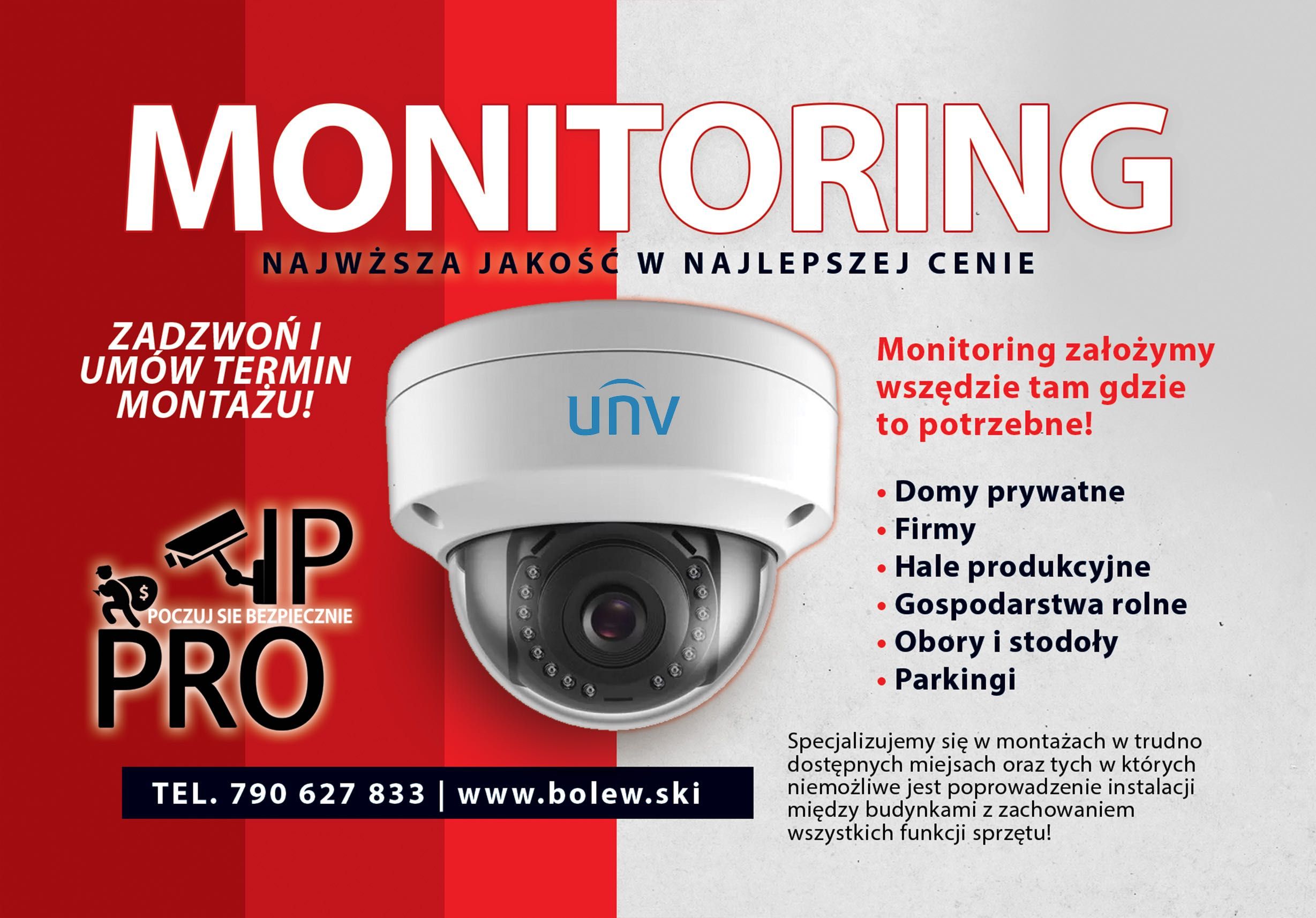 kompletny zestaw do monitoringu 4 kamery IP rejestrator Uniview FVAT