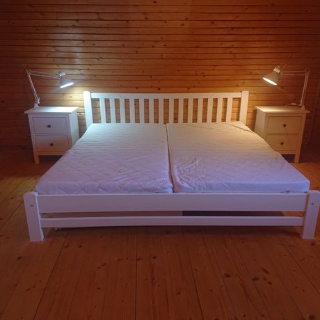 łóżko drewniane z szufladami 200x200