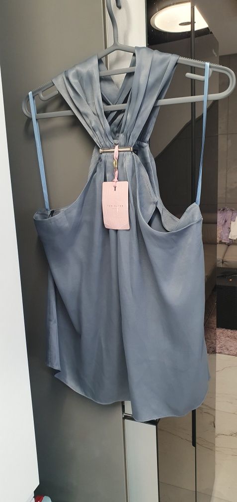 Bluzka na ramiaczkach z wiskozy Ted Baker nowa oryginalna xl