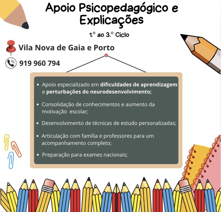 Explicações e Apoio Psicopedagógico
