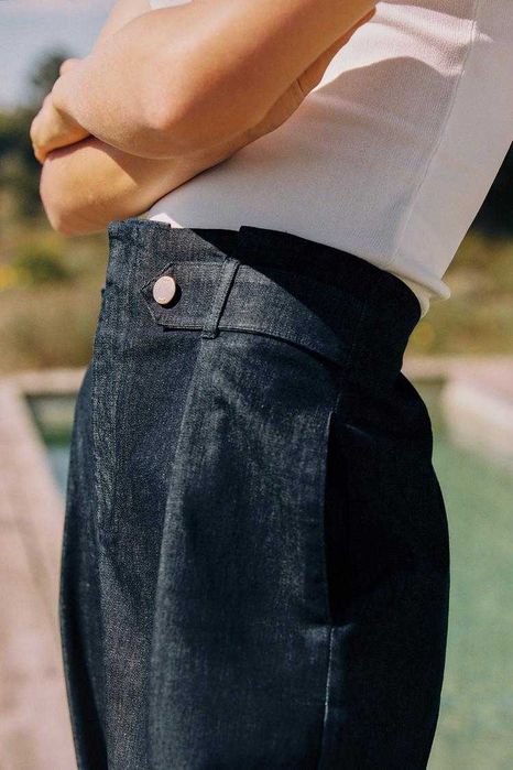 Вільні джинси Wide Leg Paperbag від Zara, XS, M, оригінал