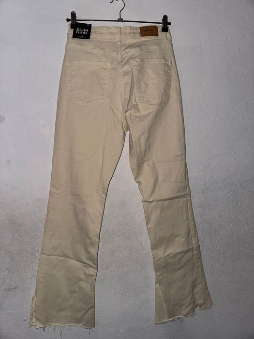 Calça de ganga bege