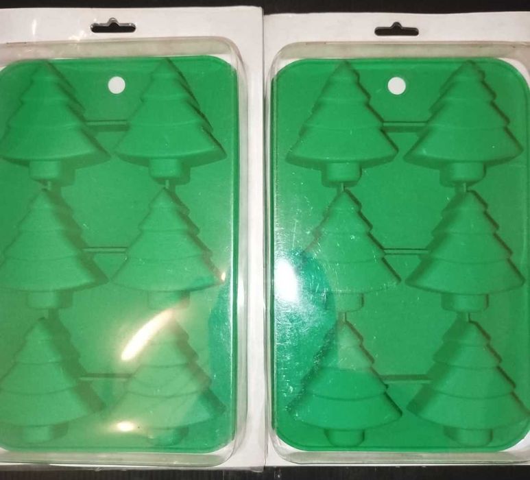 Forma de silicone com 6 árvores de Natal