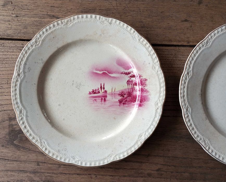 Antigos pratos Portugueses em faiança de Massarelos Porto