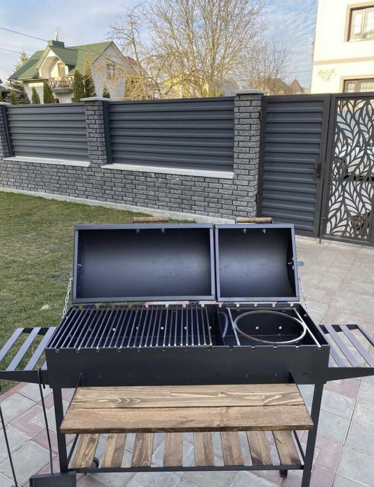 АКЦІЯ/ Мангал гриль барбекю з кришкою Мангали від виробника на колесах