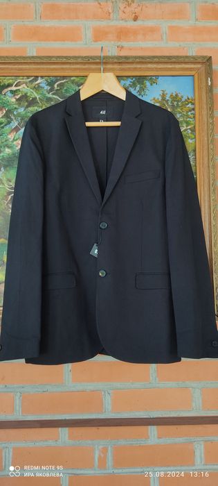 Піджак чоловічий приталений H&M на розмір 52