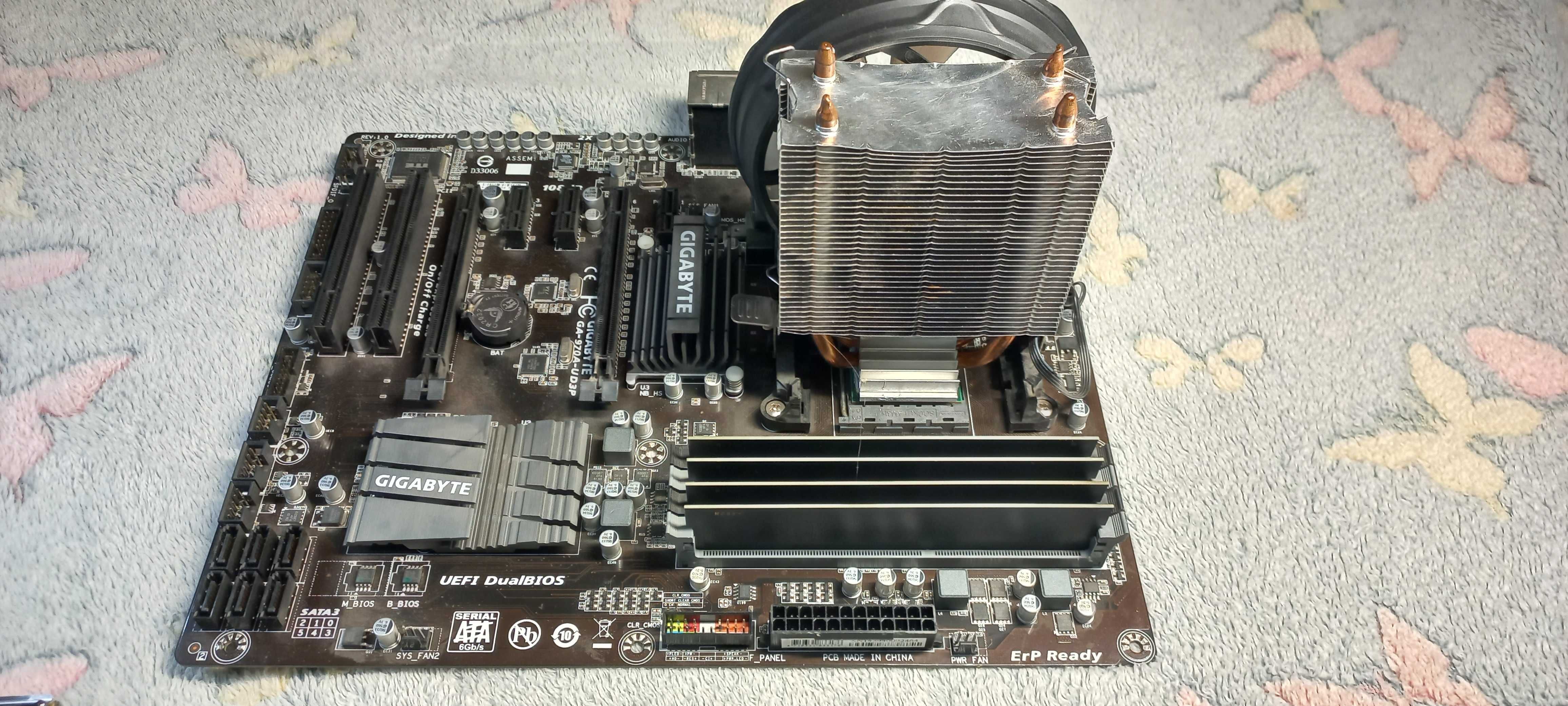 Gigabyte GA-970A-UD3P + FX-6300 + 16GB DDR3 + башня