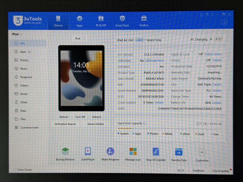 iPad Air 2 (A1567) 64GB - Cellular (LTE) - faktura VAT 23%