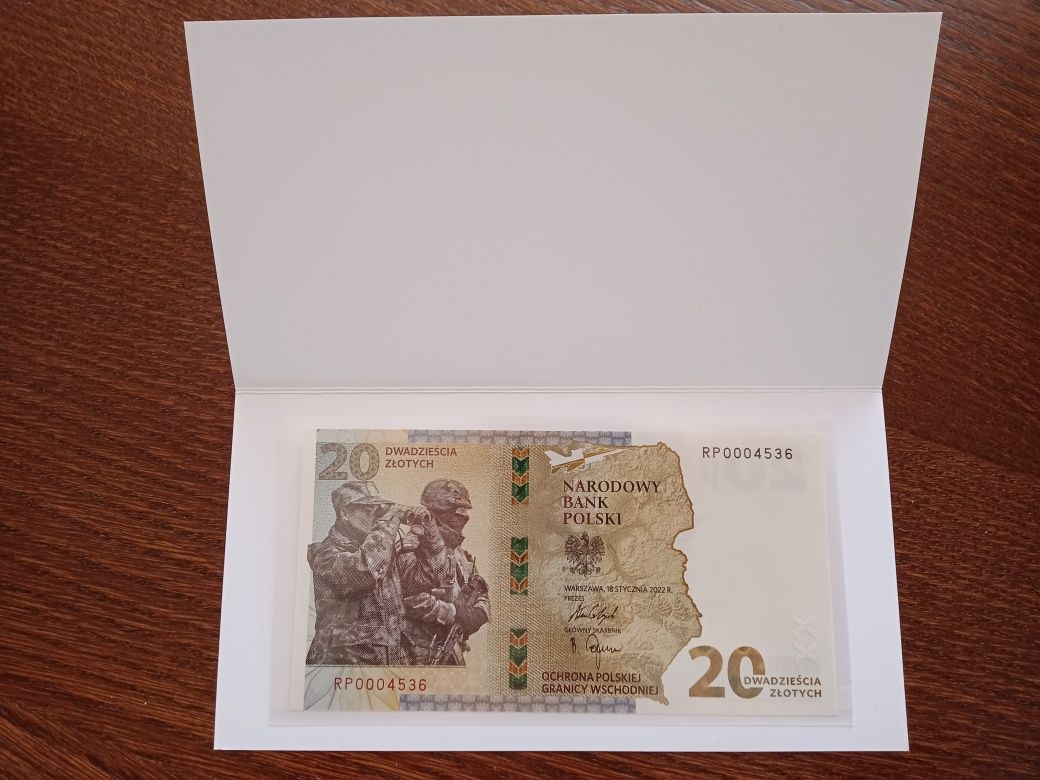 Banknot 20 złotych Ochrona polskiej granicy wschodniej