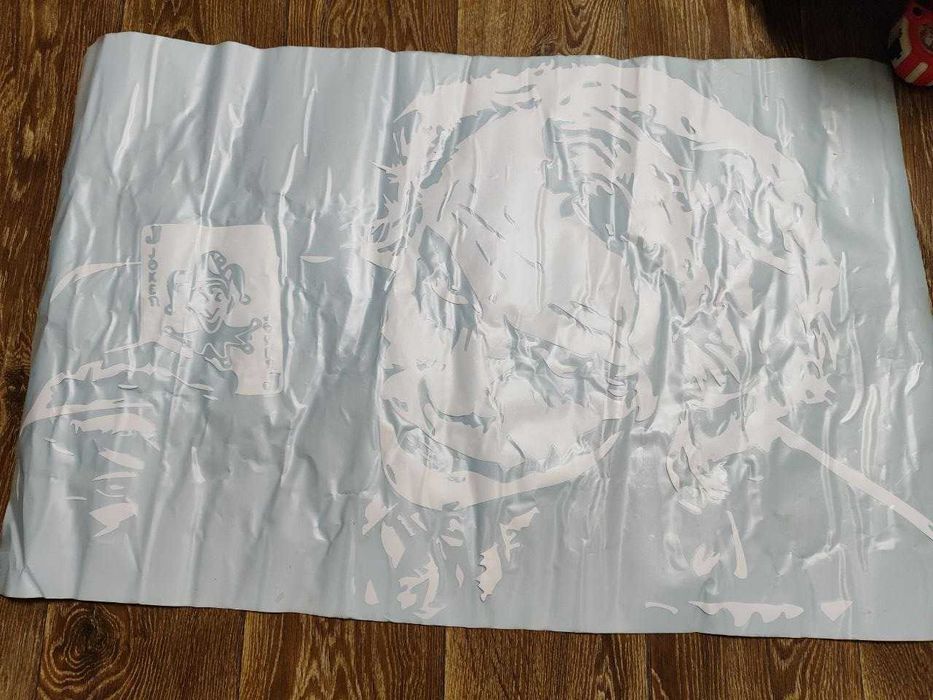 Большая наклейка на авто joker (джокер) 97 х 63 см белый