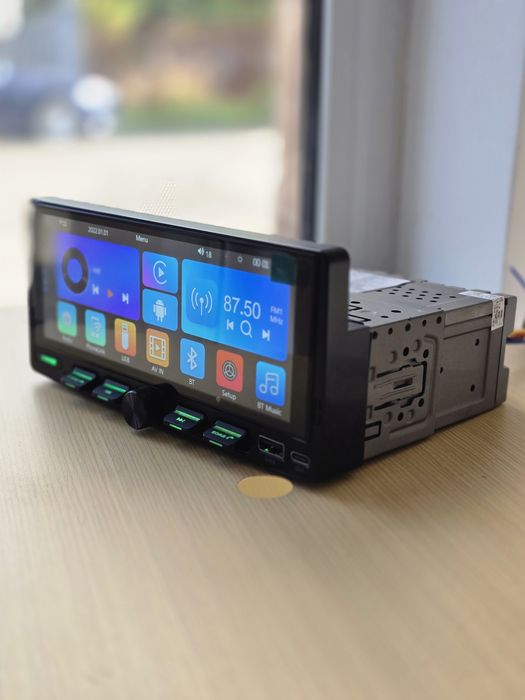 Магнітола з екраном LNX-7100 1-Din 7" CarPlay 4x45W Linux Buttons