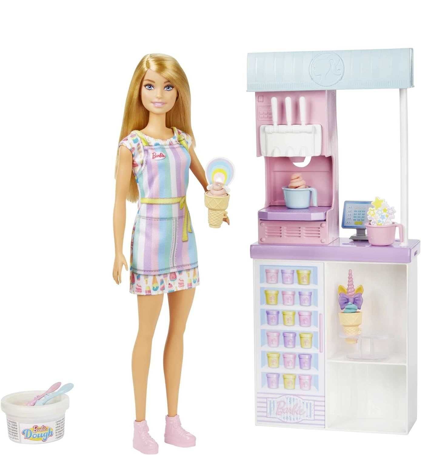 Лялька Барбі Barbie Careers Ice Cream Shop Set with Blonde Fashion