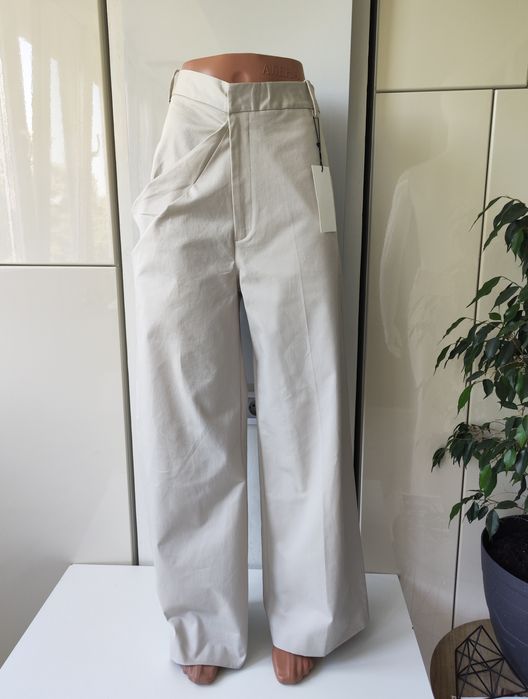 Zara  стильні бавовняні штани із защипами