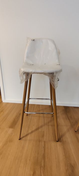 Cadeira bar JONSTRUP branco/carvalho