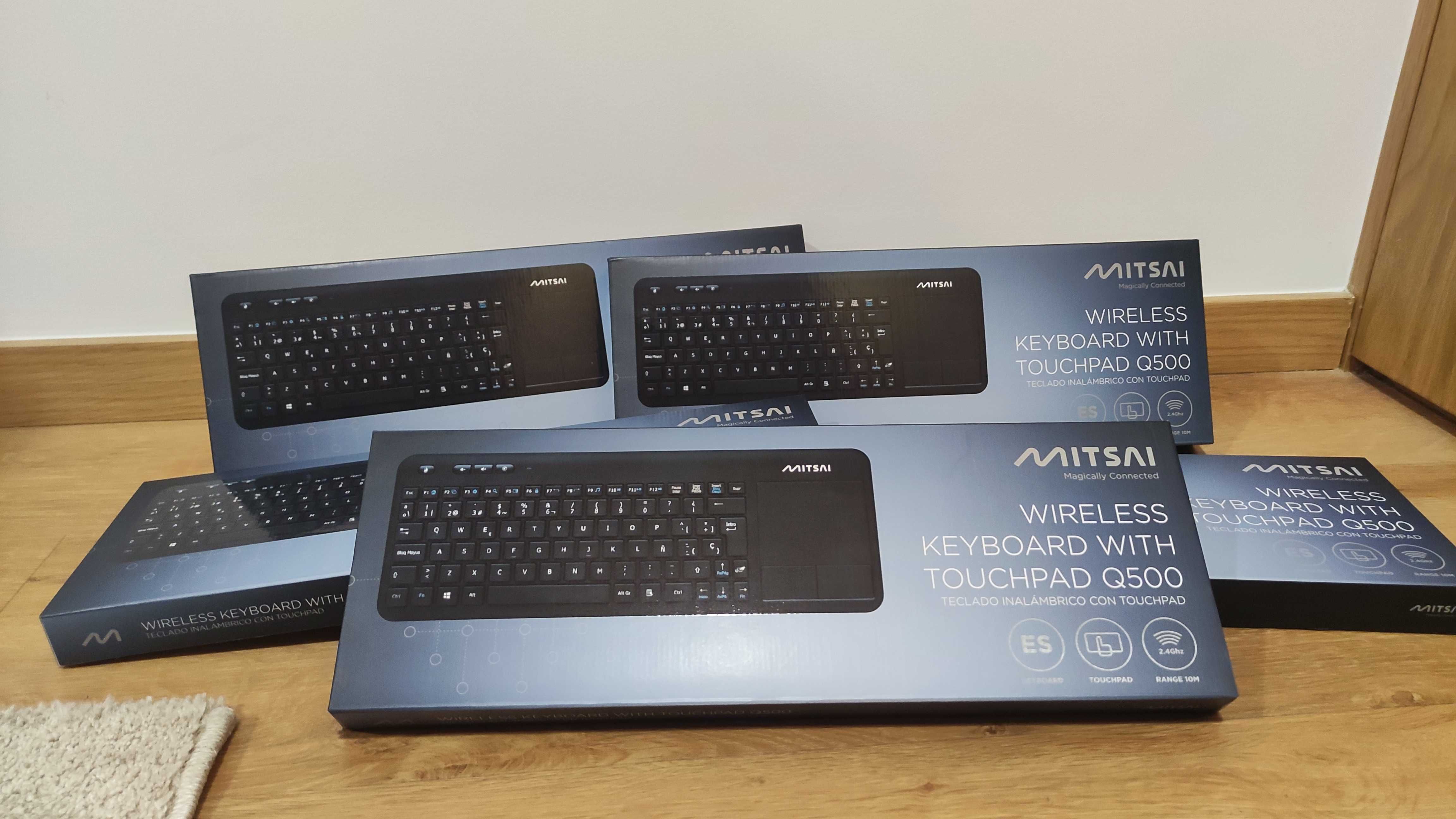 Teclado com rato integrado, wireless, NOVO, Mitsai Q500