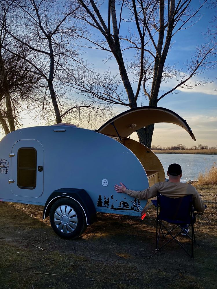 Причіп капля, кемпер, автобудинок, прицеп капля, teardrop camper