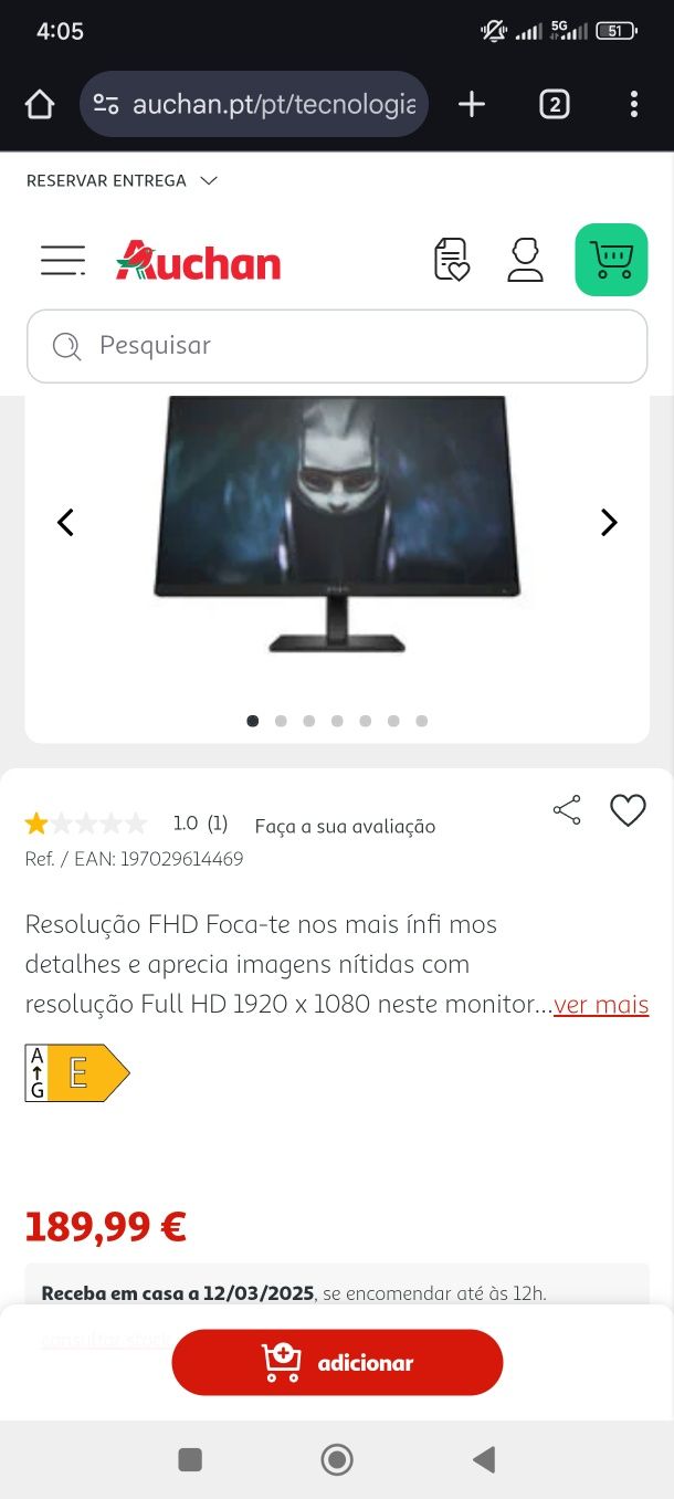 Monitor OMEN ( ecrã para Reparar )