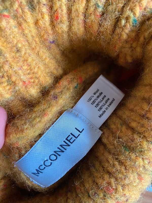 McConnell sweter welna zolty splot warkocz l 42 40 short krotki crop