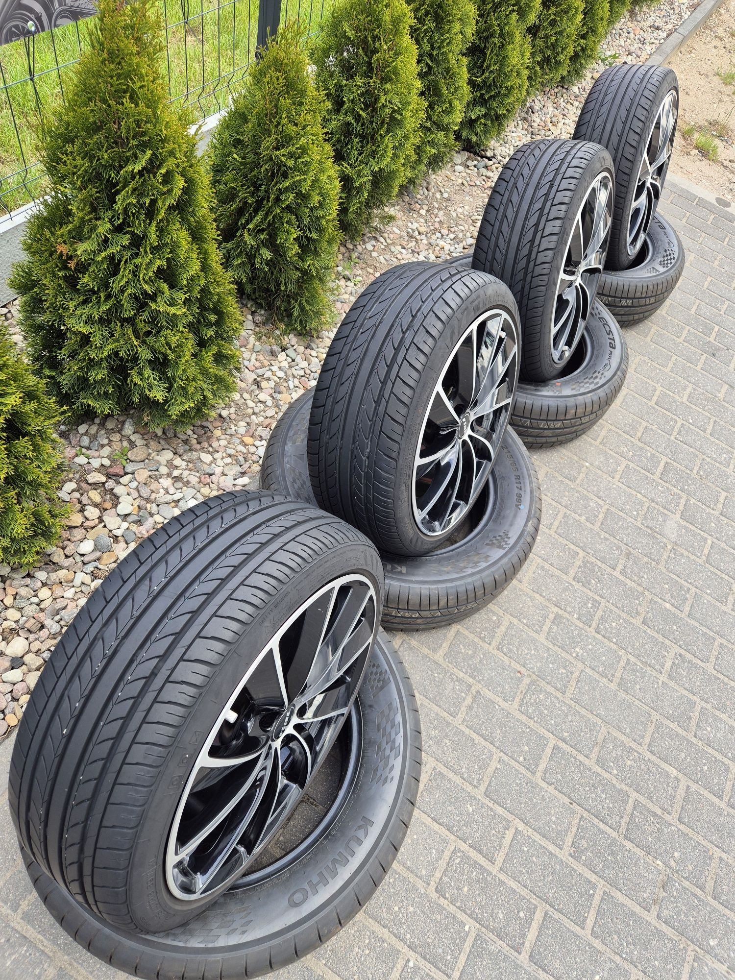 Koła Felgi Rial Lugano 18" 5x100 opony letnie Nakang.  Vw Audi Skoda