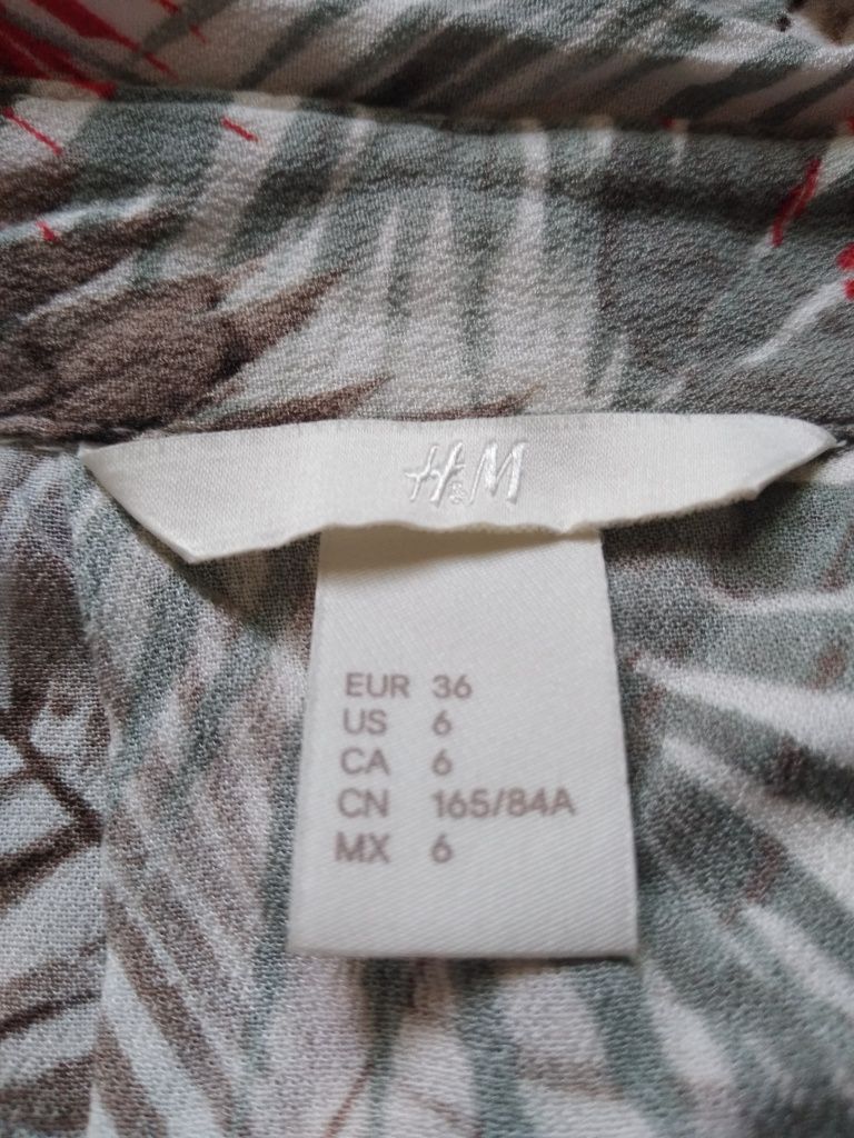 Koszula na krótki rękaw bluzka H&M roz.36