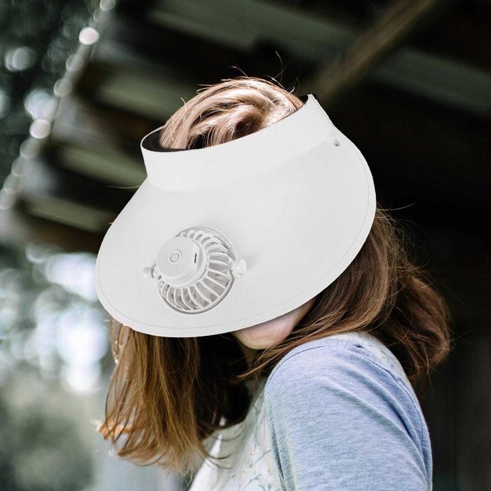 Czapka z daszkiem wiatrak kapelusz USB chroniąca przed słońcem Lekka