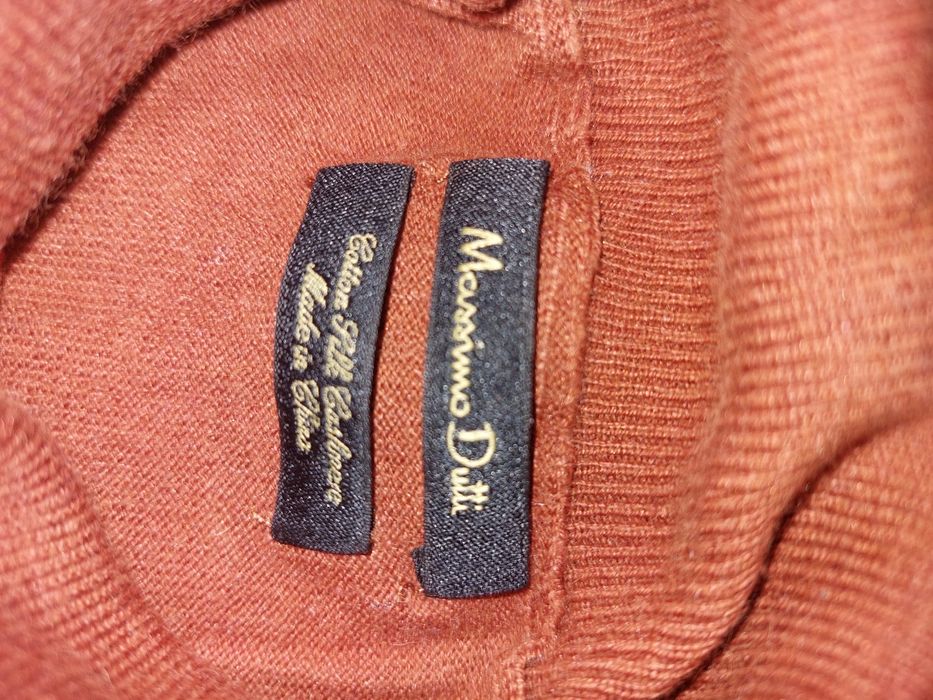 Golf Massimo Dutti L bawełna jedwab kaszmir