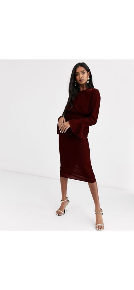 Nowa Sukienka welur aksamit velur Asos 40 L