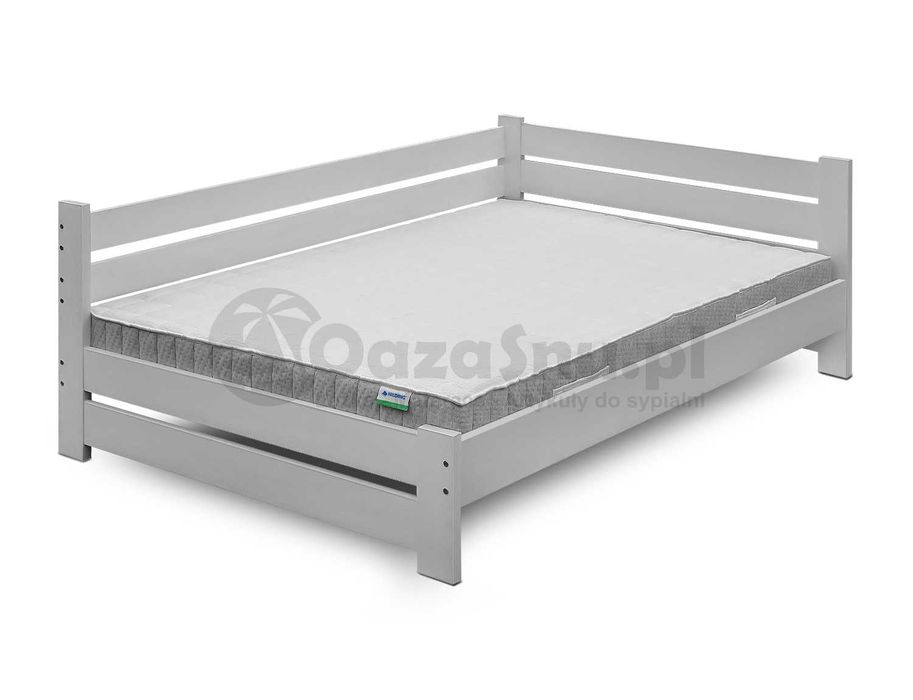łóżko drewniane mega solidne z oparciem REVEL 140x200