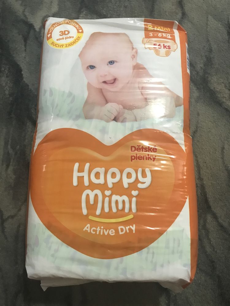 Продам памперсы happy mimi 2 3-6 килограммов