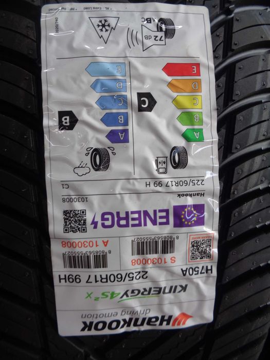 225/60R17 HANKOOK Kinergy 4S2 , Nowe Opony Całoroczne , ANDAR Poleca