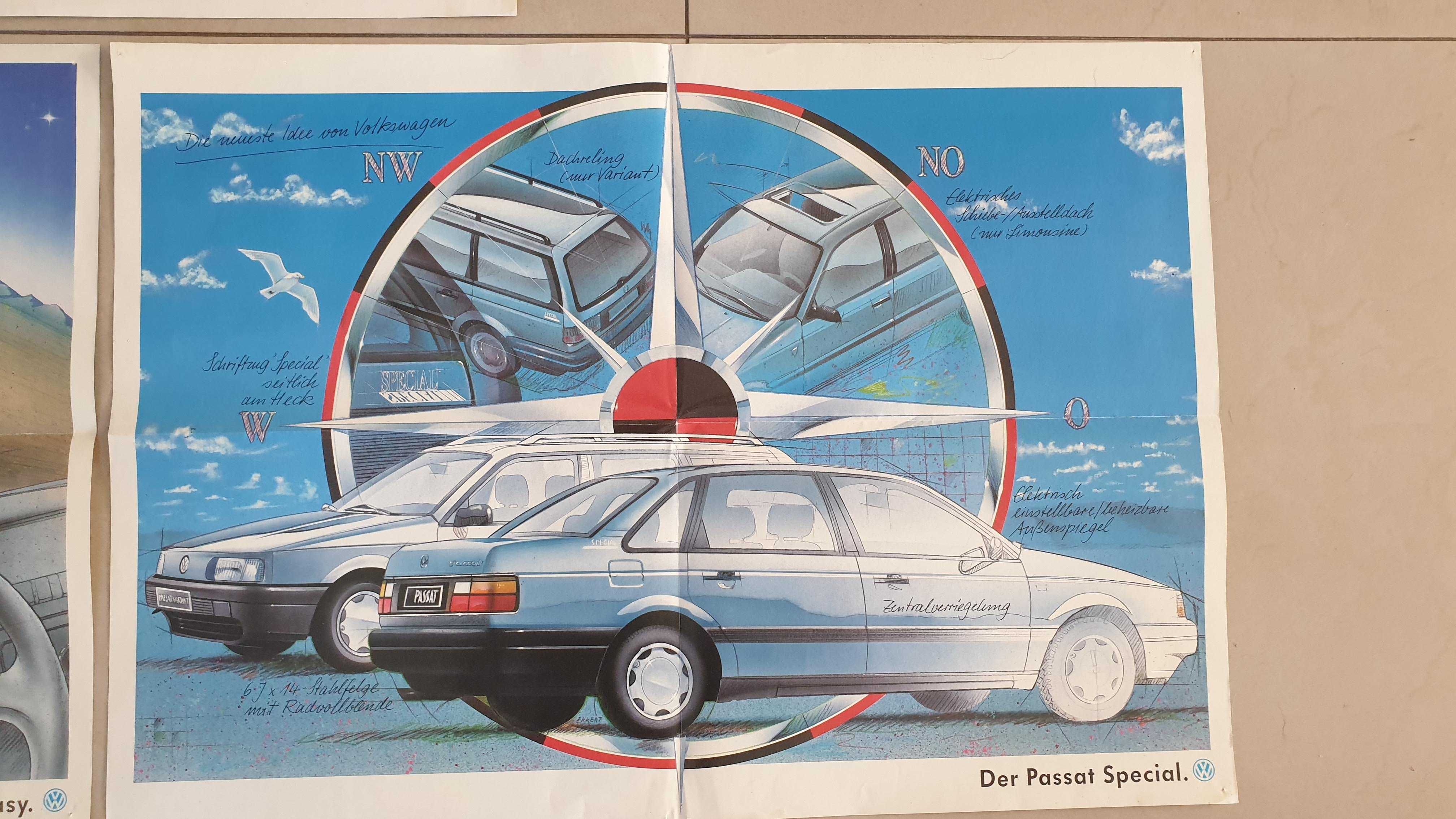 Prospekt , plakat VW polo i passat