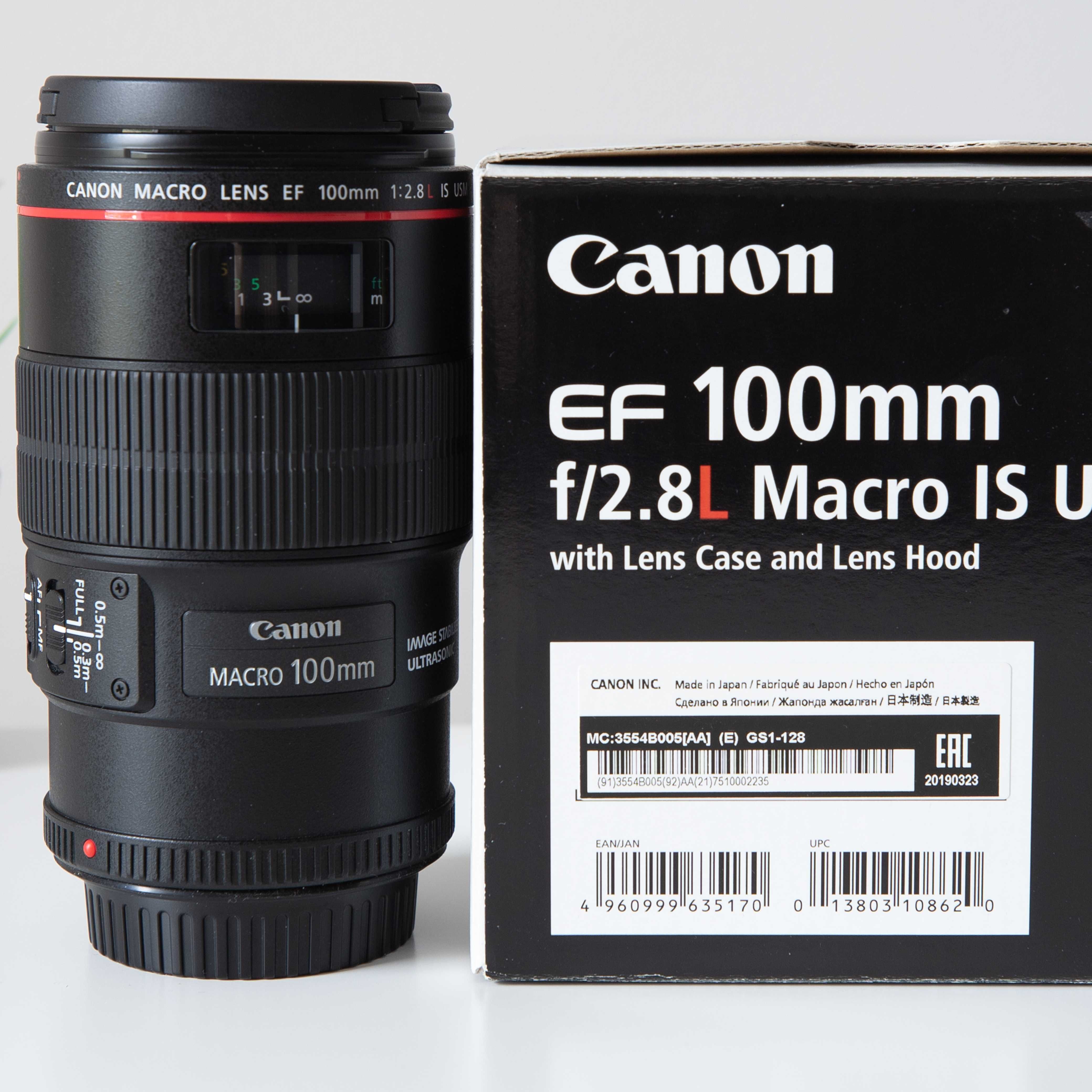 Lente Canon EF 100mm f/2.8L Macro IS USM (NOVA)