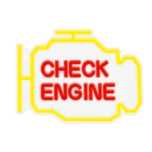Neon PLEXI LED CHECK ENGINE żółto czerwony NNE21 Neolia