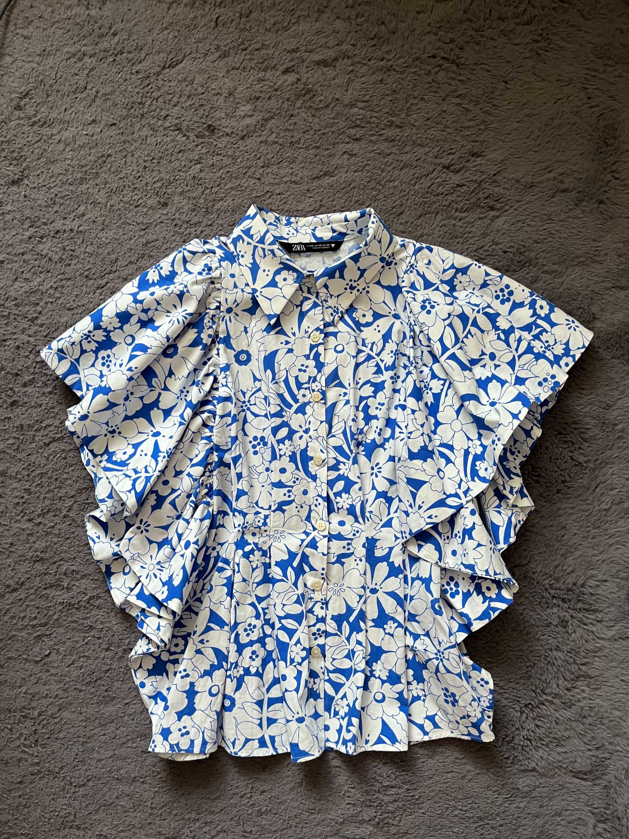 Bluzka/koszula ZARA - z falbanami - XS