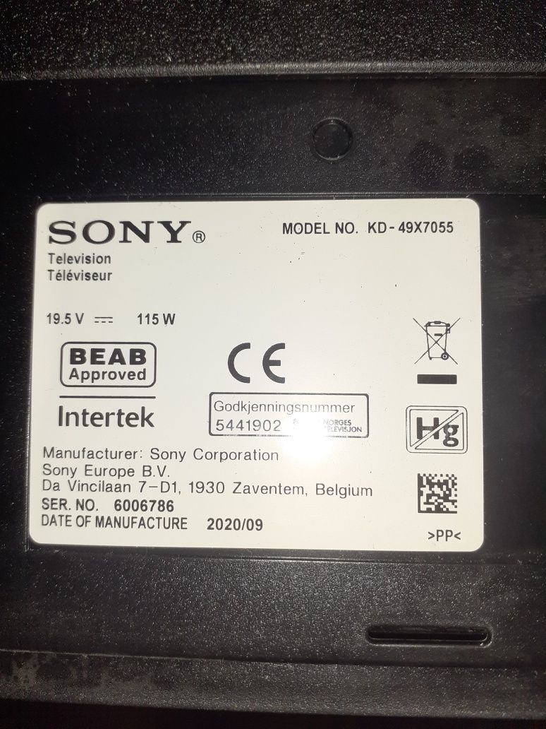 TV Sony kd 49X7055