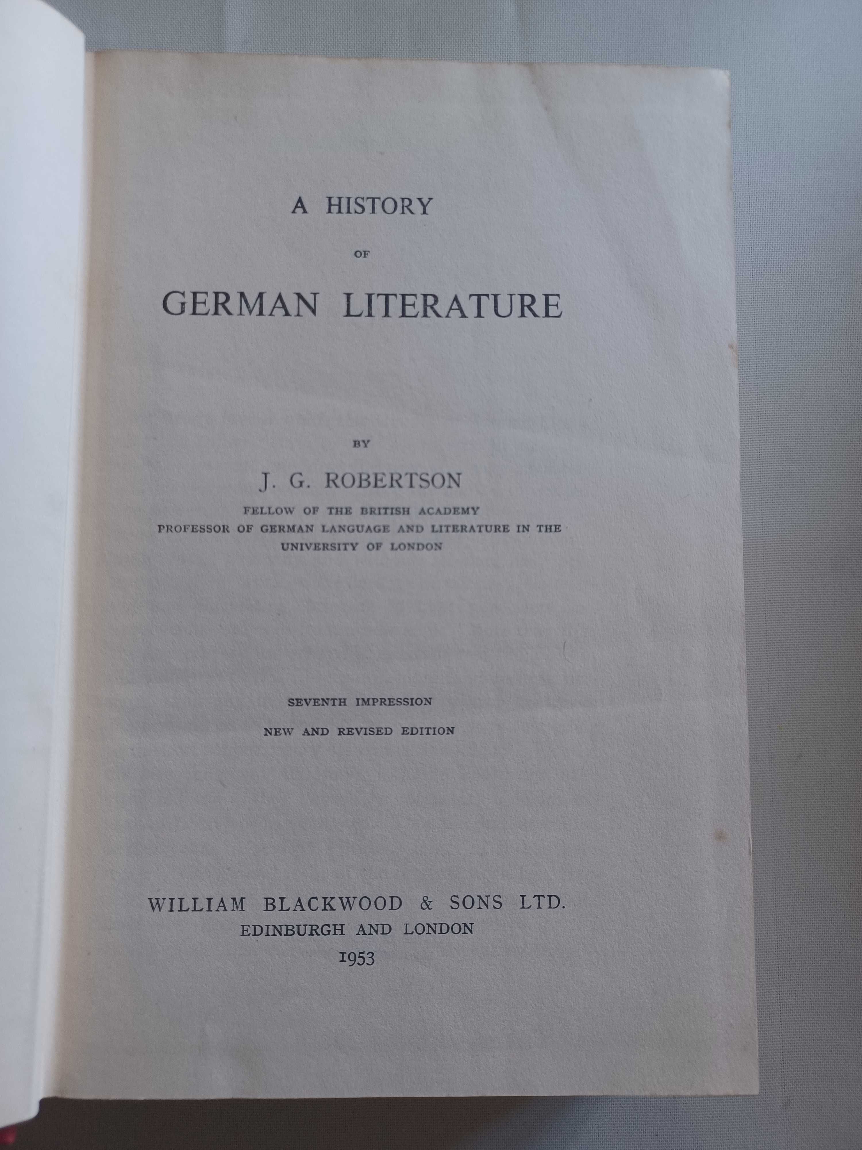 A History of German Literature