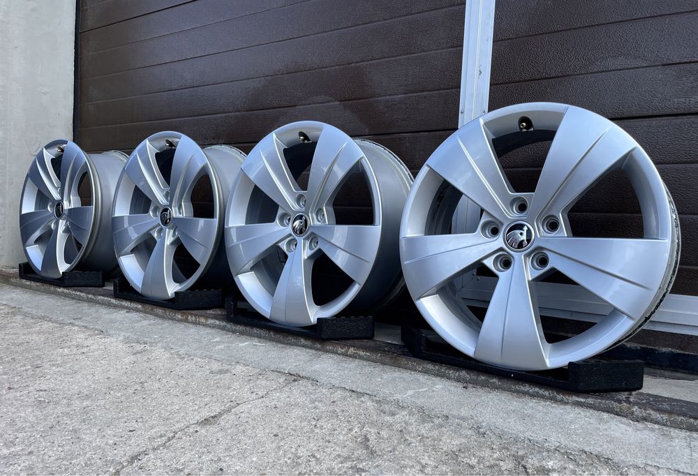 4x felgi aluminiowe 5x112 r17 et41 6,5J Alufelgi Oryginalne Skoda 17”