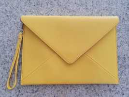 Torebka kopertówka saszetka żółta na lato Heidi Klum