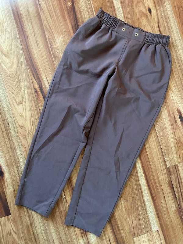 44 xxl lavinia cygaretki chinosy dresowe braz +size wiosna material